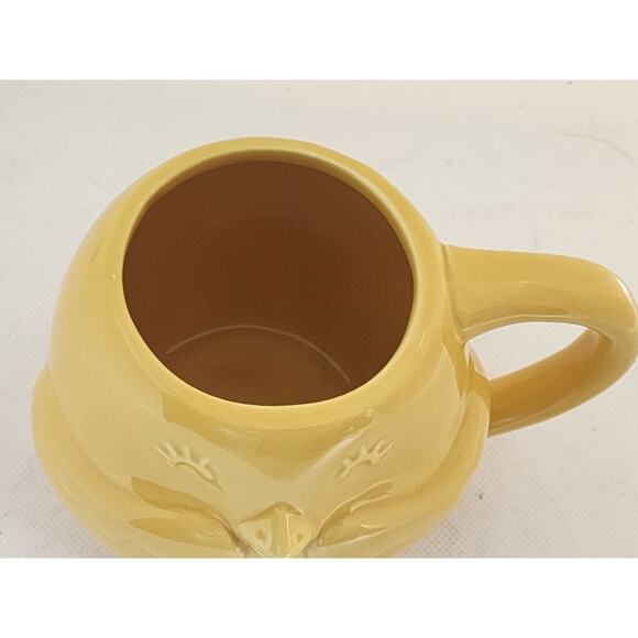 MUG/CUP-Lemon Yellow-Bird 3-D Embossed Design-Holds 12 oz (1.5 cups) - Picture 5 of 10